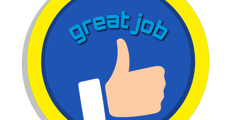 Great Job thumbs up illustration